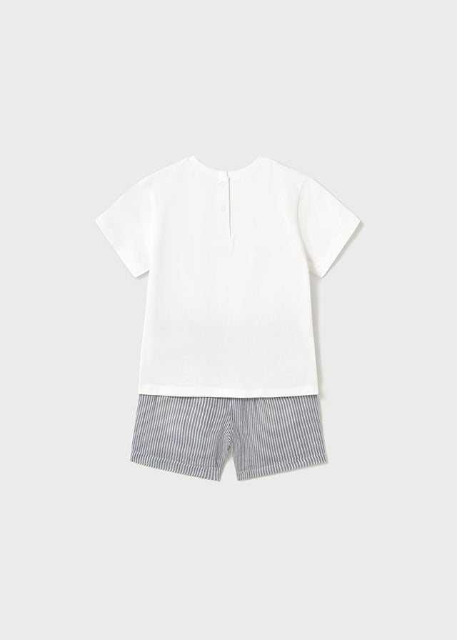 Infant Boy Stripped Shirt and Short Set