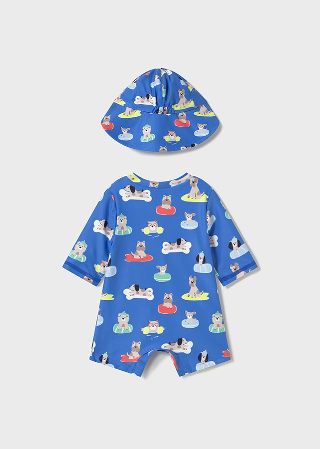 Newborn Bathing bodysuit w/ hat