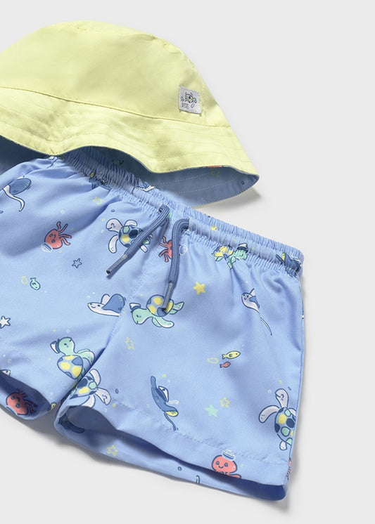 NB Boy Reversible Swim Trunks and Hat
