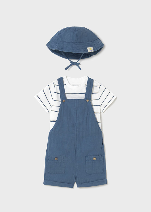 Infant Boy Dungaree 3Pcs Set