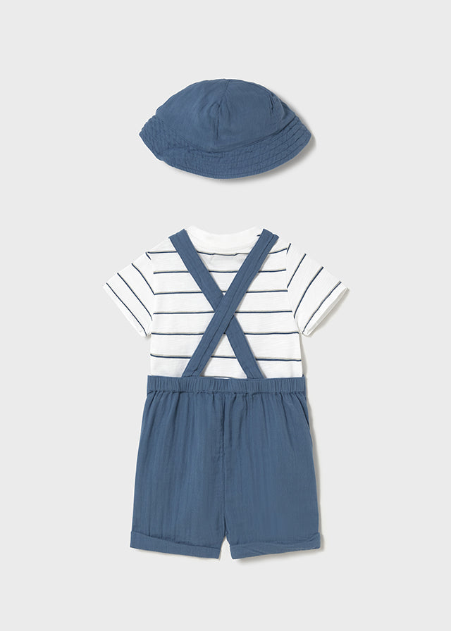 Infant Boy Dungaree 3Pcs Set