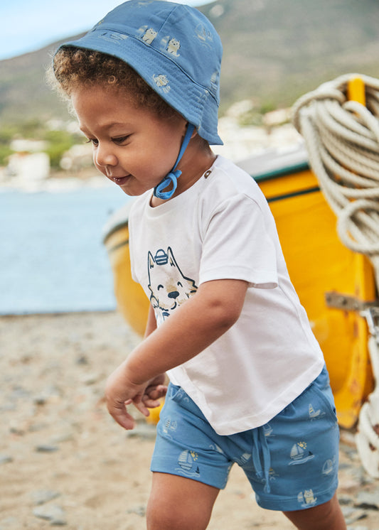 Infant Boy's Knit Set w/ Bucket Hat