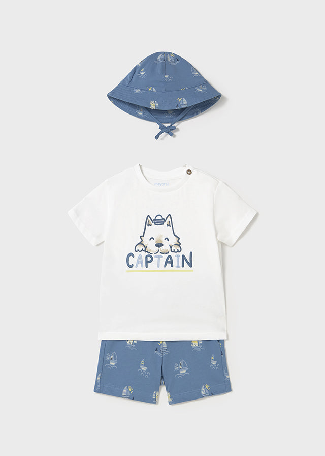 Infant Boy's Knit Set w/ Bucket Hat