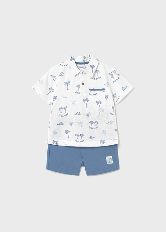 Infant Boy's Blue Knit Set
