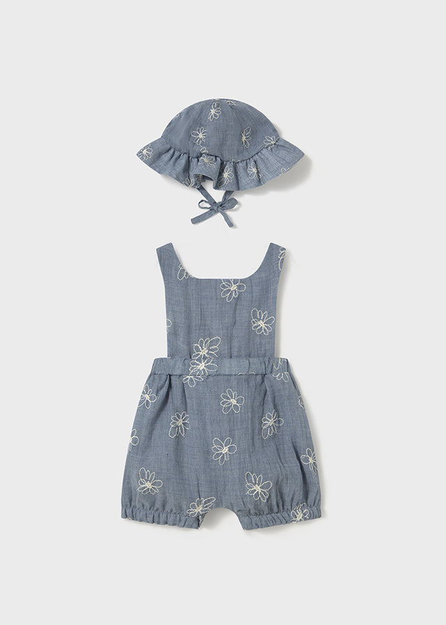 NB Girl Dungaree w/Hat
