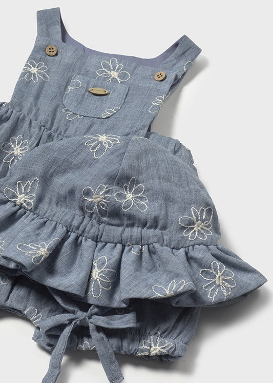 NB Girl Dungaree w/Hat