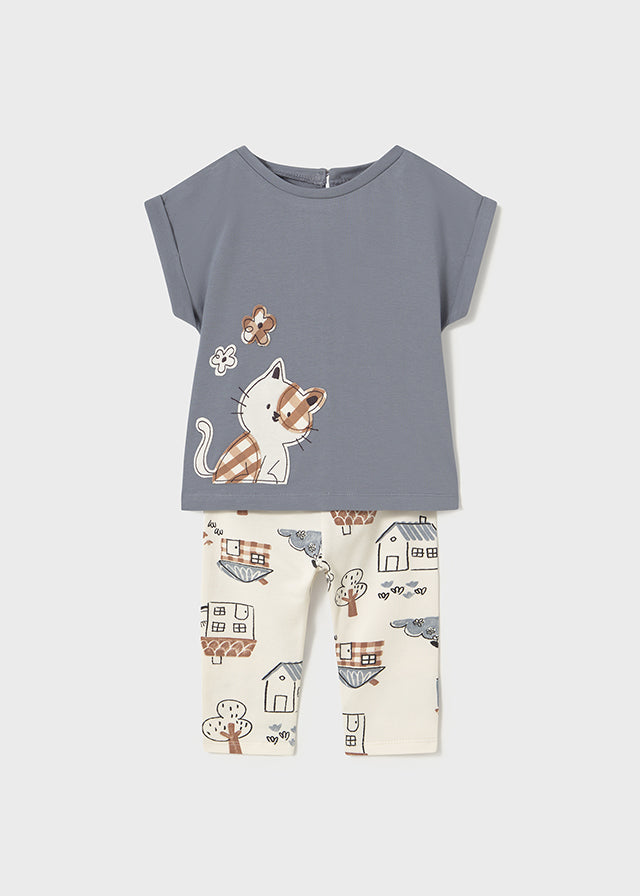 Infant Girl Printed Legging and T-Shirt Set