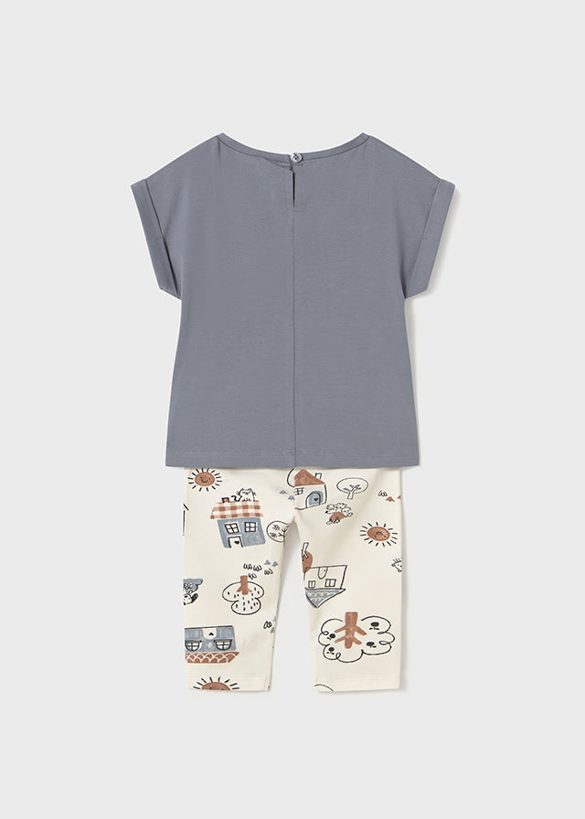 Infant Girl Printed Legging and T-Shirt Set