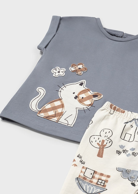 Infant Girl Printed Legging and T-Shirt Set