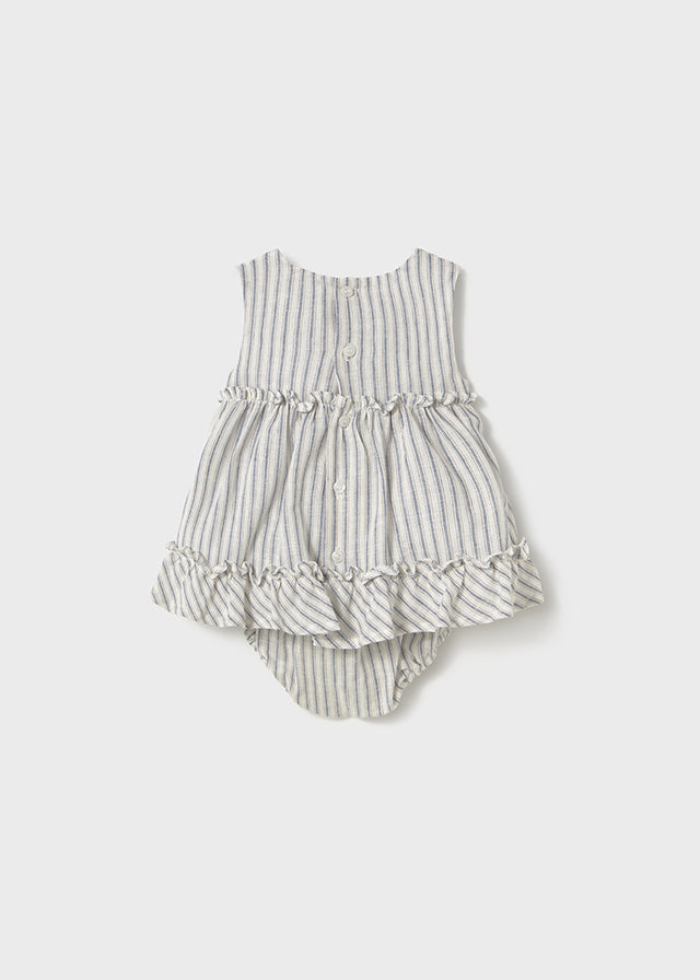 NB Girl Stripe Linen Dress