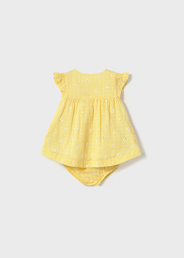 NB Girl Button Dress w/Bloomers