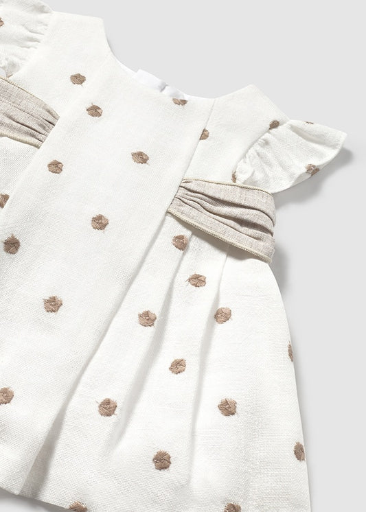 NB Girl Embroidered Dress w/Bloomers