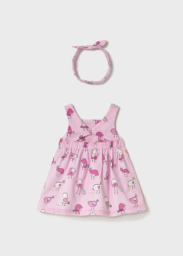 Newborn Girl Rose Dress w/ Headband