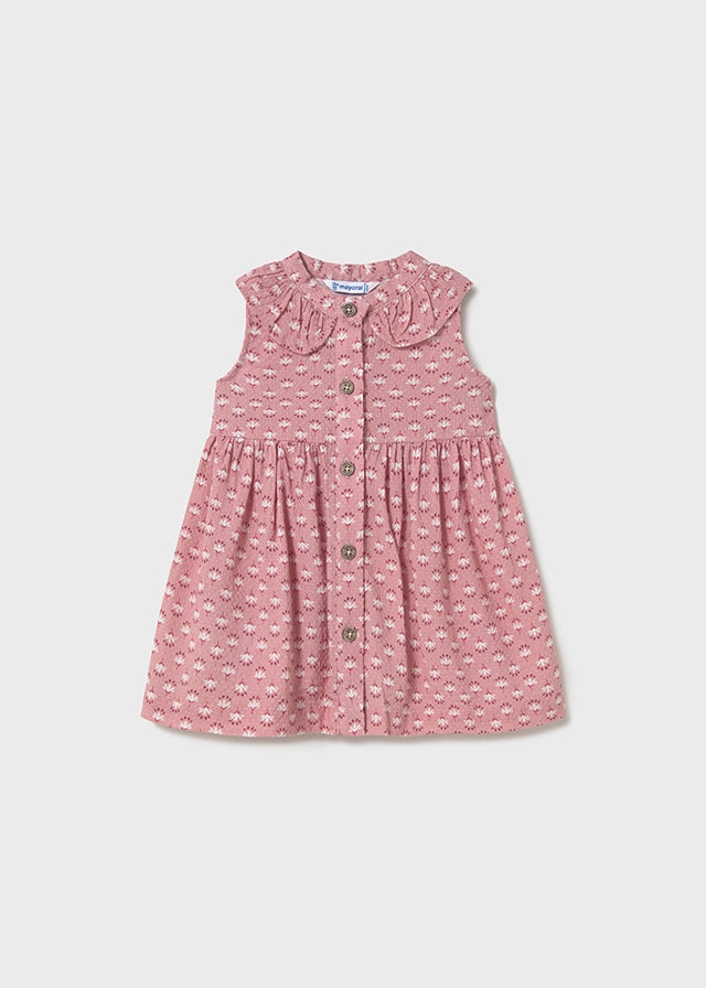 Infant Girl Printed Mauve Dress