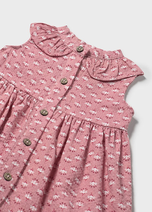 Infant Girl Printed Mauve Dress