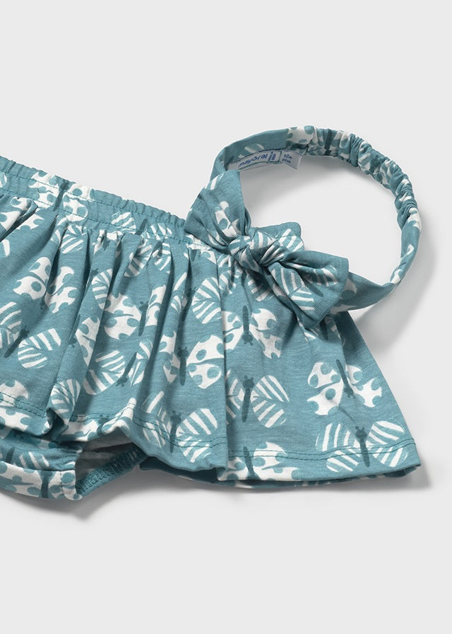 NB Girl 3-Piece Printed Set w/ Headband
