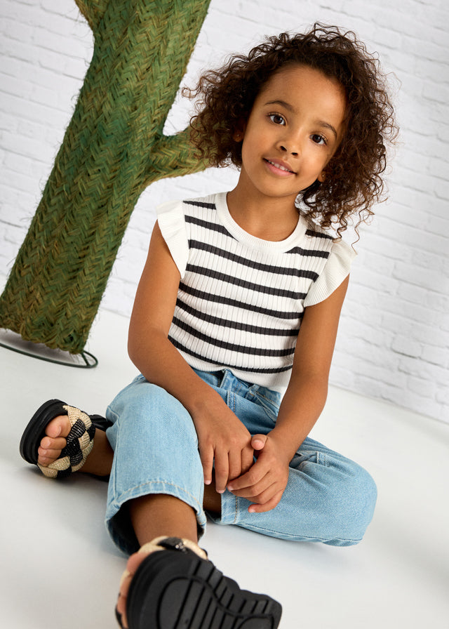 Girls Ribbed Knit Top