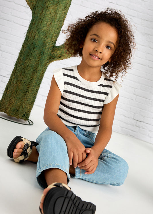 Girls Ribbed Knit Top