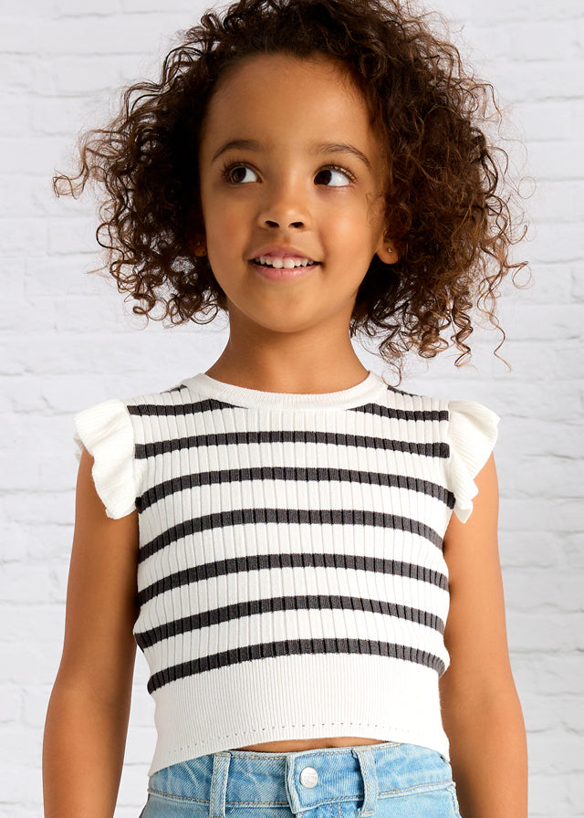Girls Ribbed Knit Top