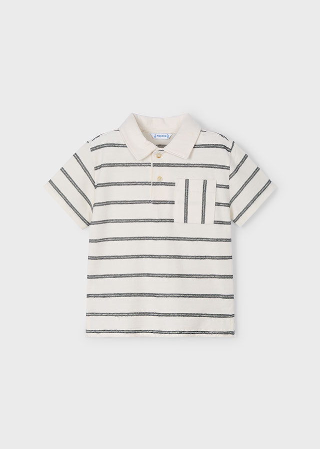 Boy Striped Polo Shirt w/ Pocket