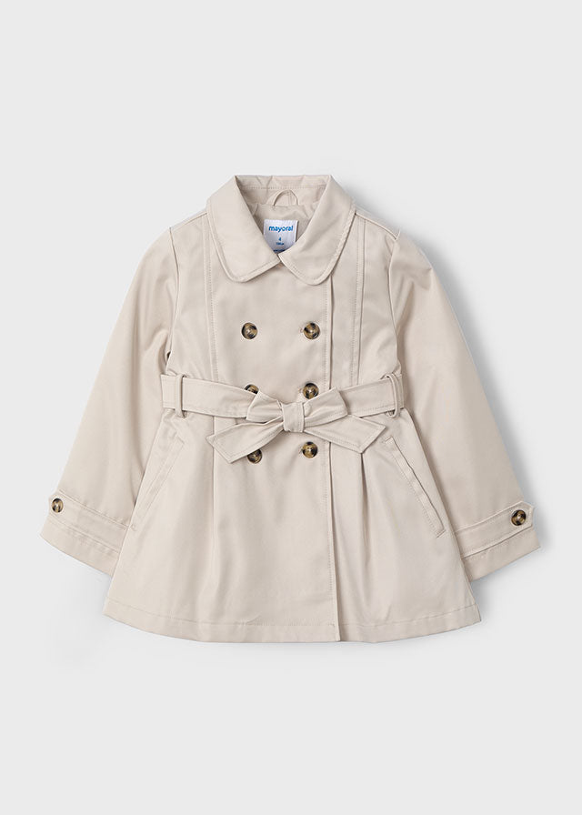 Girl's Tan Raincoat