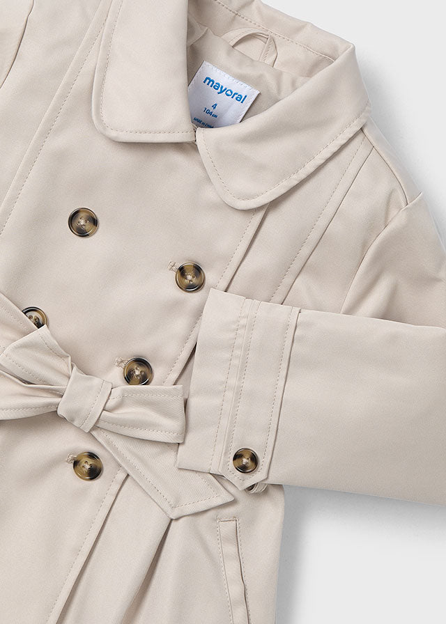 Girl's Tan Raincoat