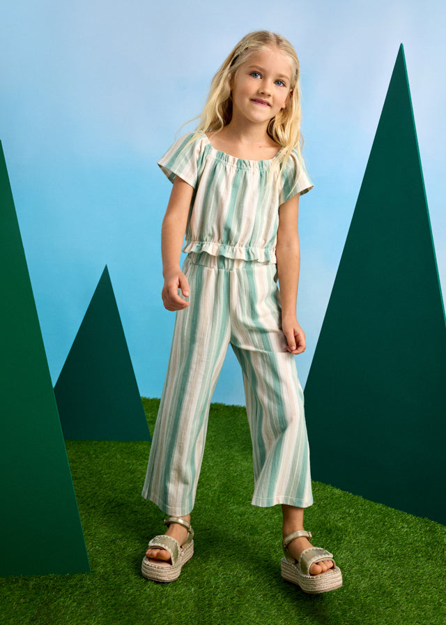Girl Striped Long Trouser Set