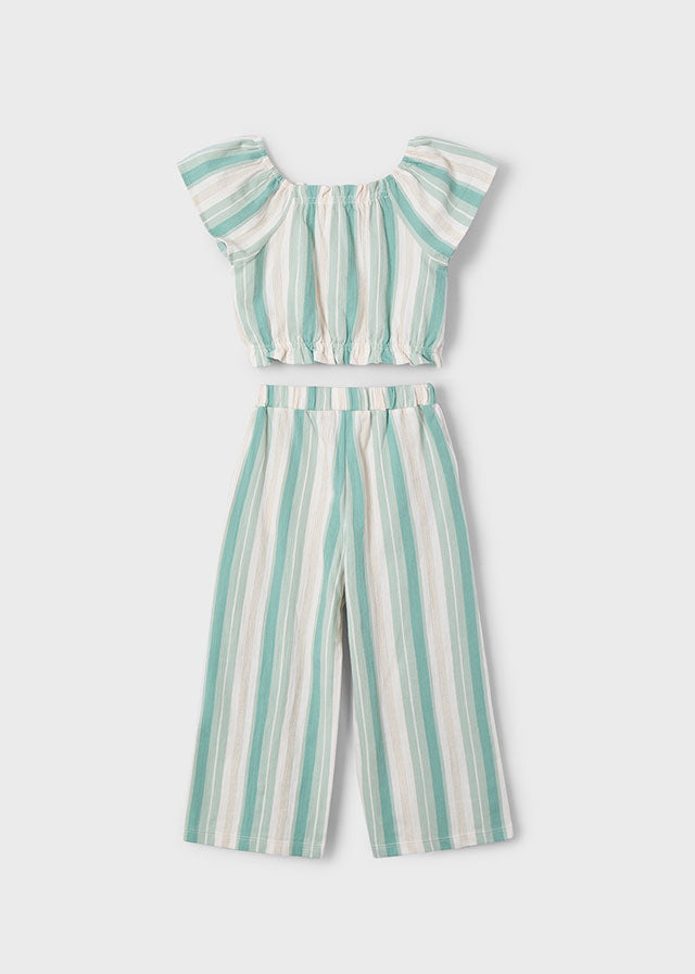 Girl Striped Long Trouser Set
