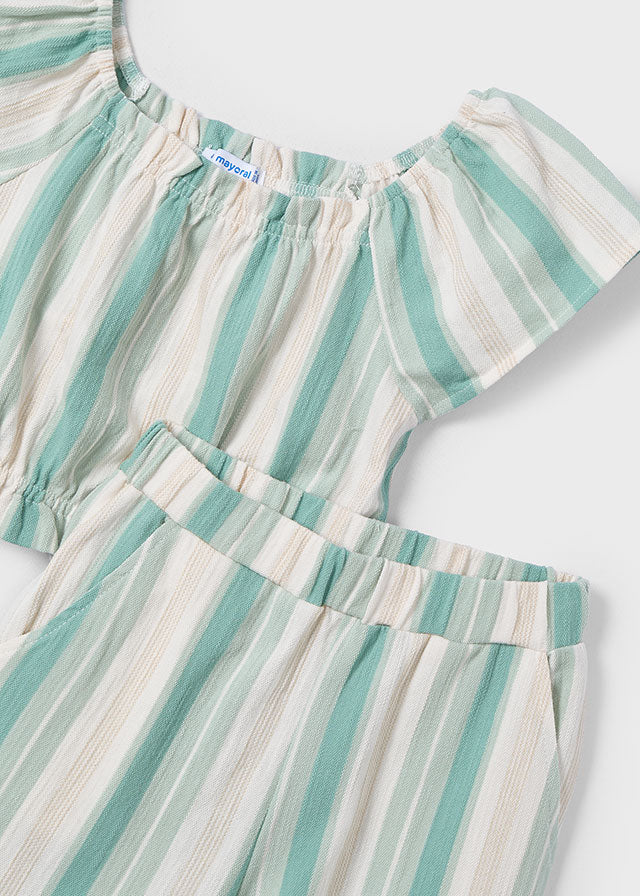 Girl Striped Long Trouser Set