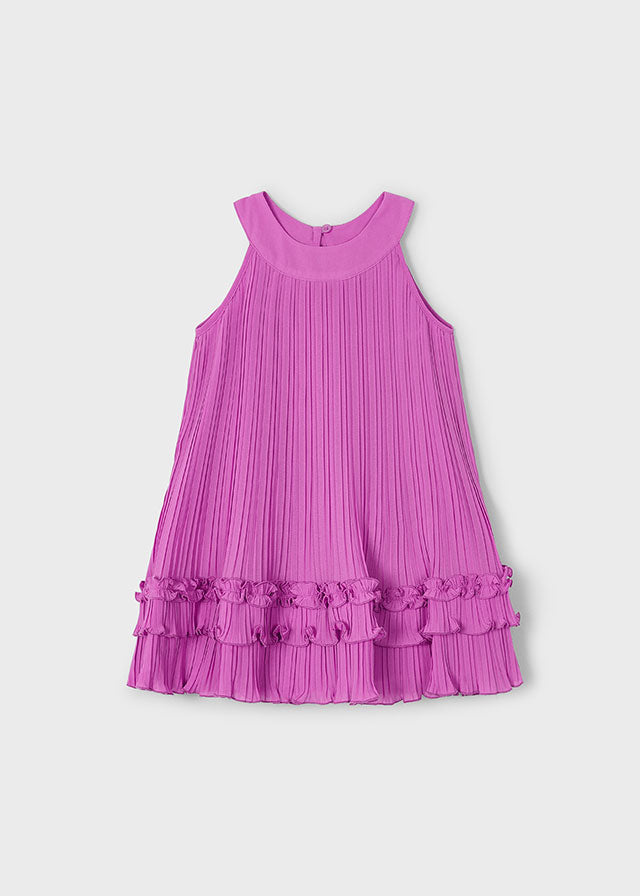 Girl's Berry Pleaded Dress