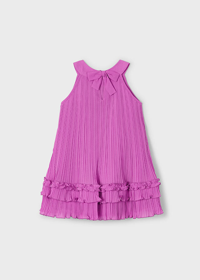 Girl's Berry Pleaded Dress