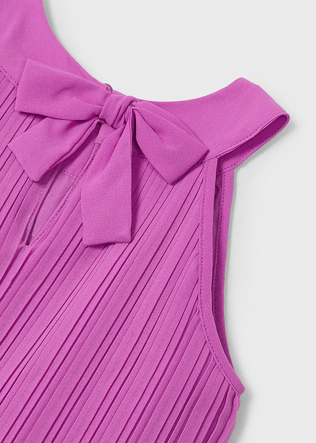 Girl's Berry Pleaded Dress
