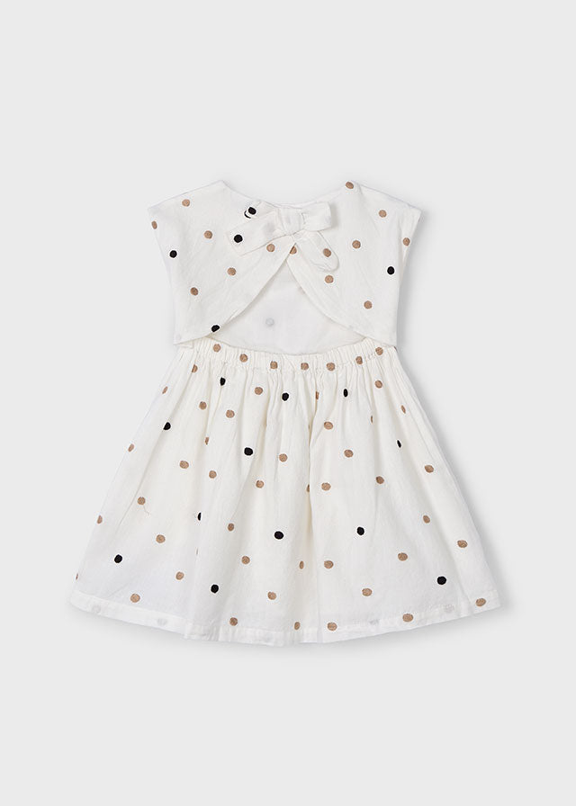 Girl's Embroidered Polka Dots Dress