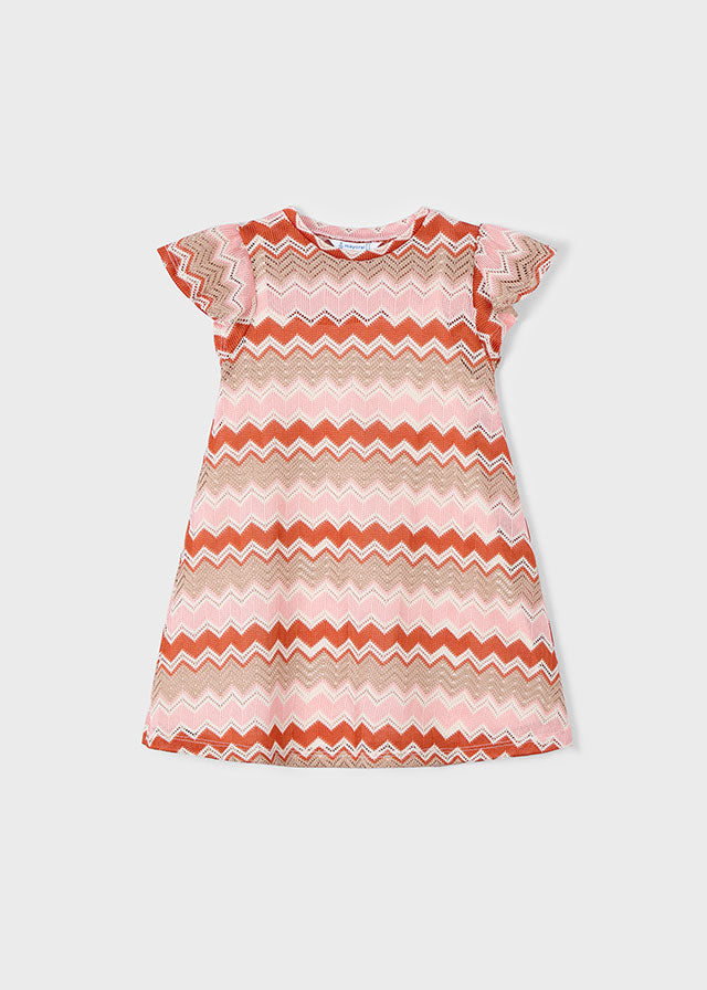 Girl's Zigzag Knitted Dress