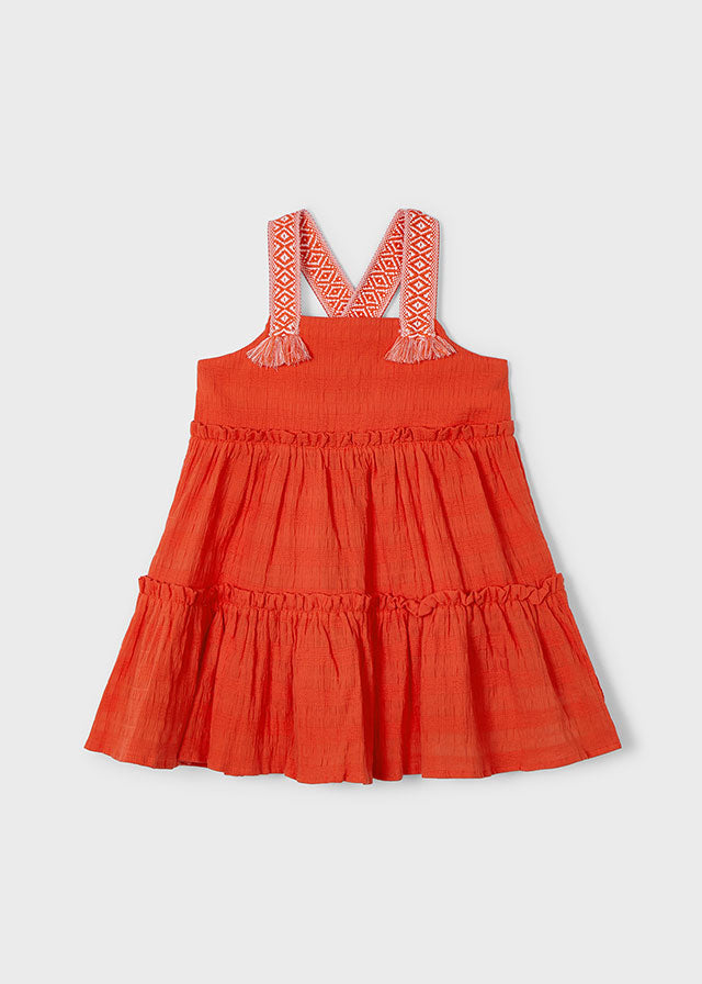 Girl Applique Strap Dress