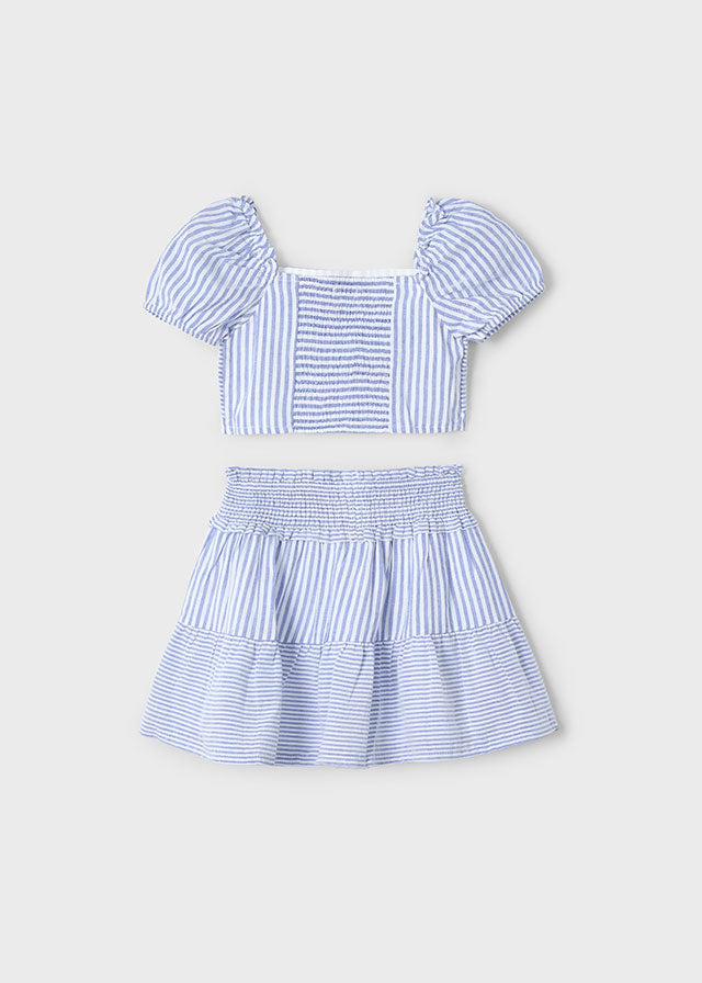 Girl Striped Skirt Set