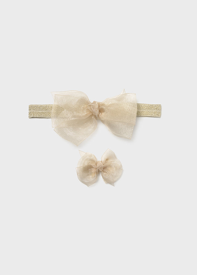NB Headband and Bow Clip Set