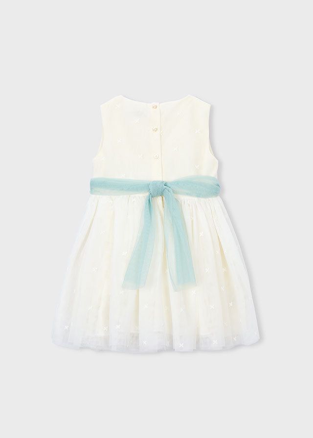 Girls Embroidered Tulle Dress