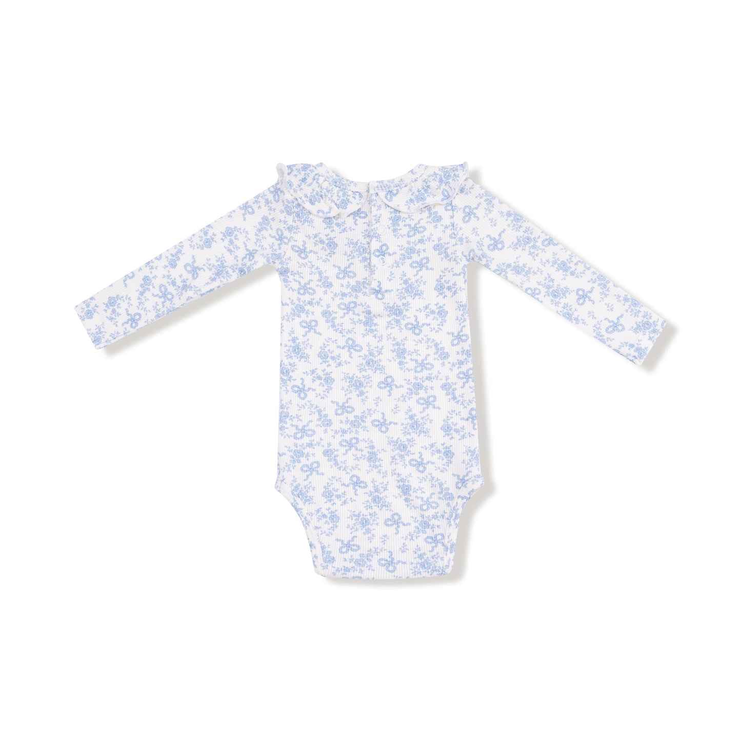 Romi Floral Bodysuit w/Ruffle Collar