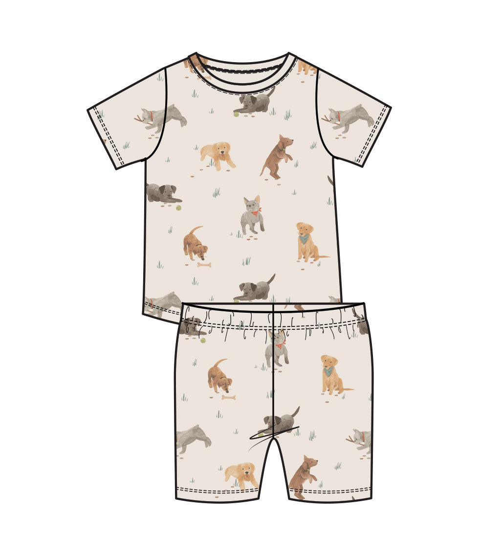 Watercolor Puppies Lounge Wear Set