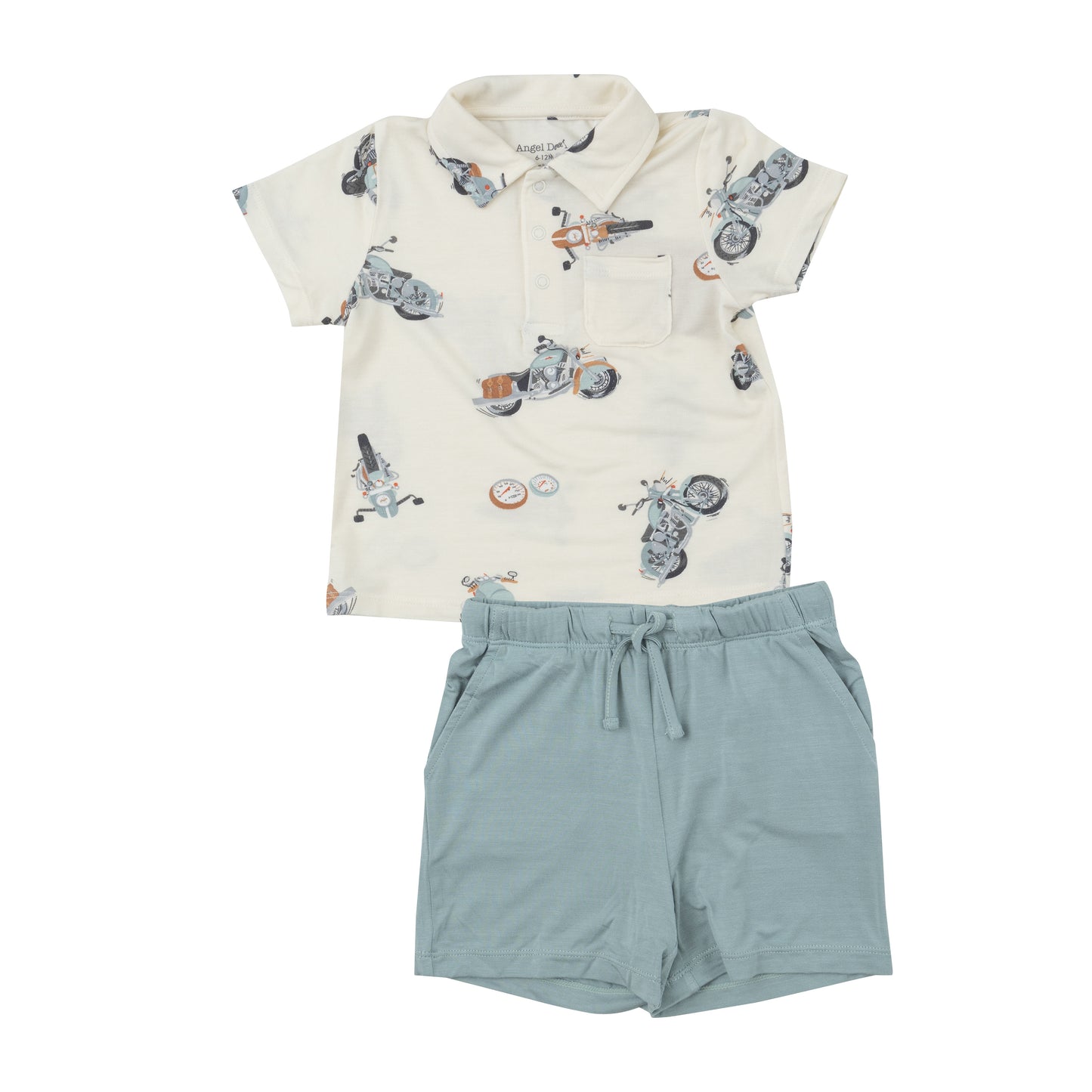Vintage Motorcycles Polo Shirt & Short Set