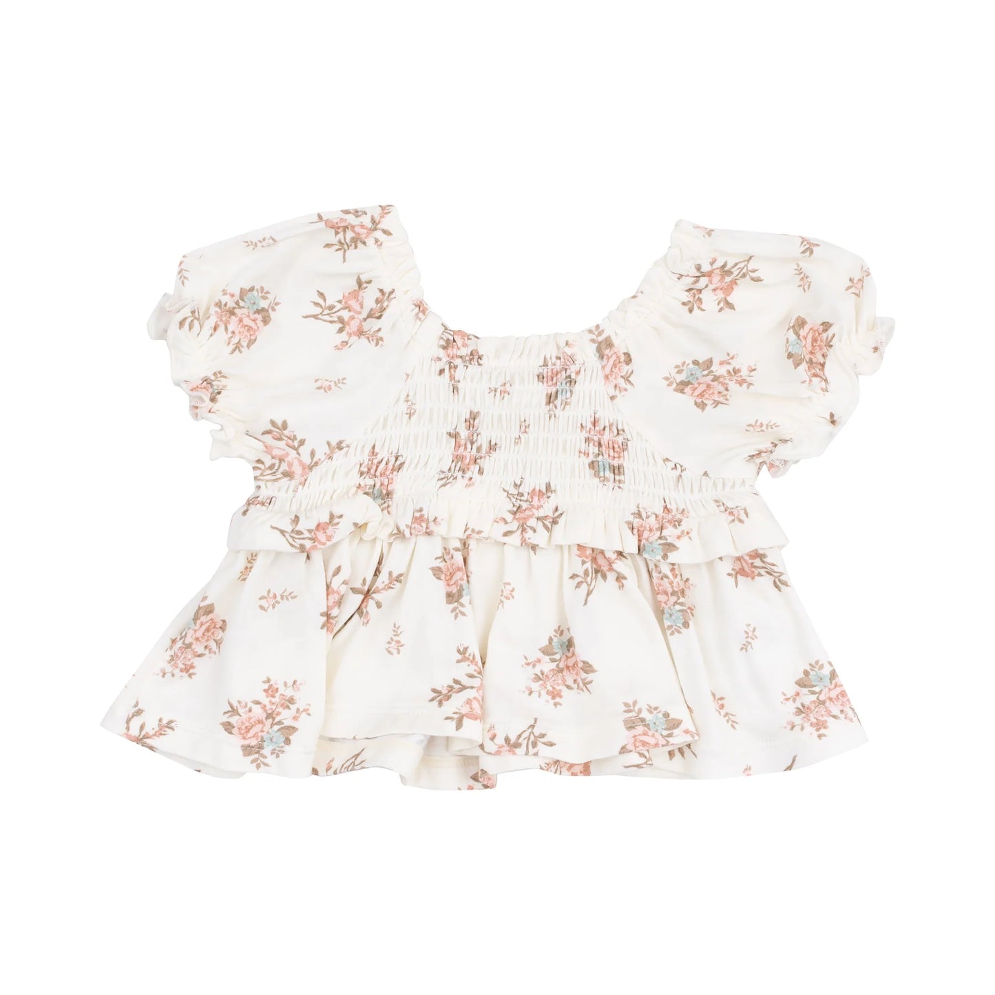 Smocked Rose Blouse and Muslin Boomers Set