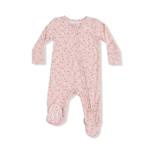 Carrie Floral Pink 2 Way Footie