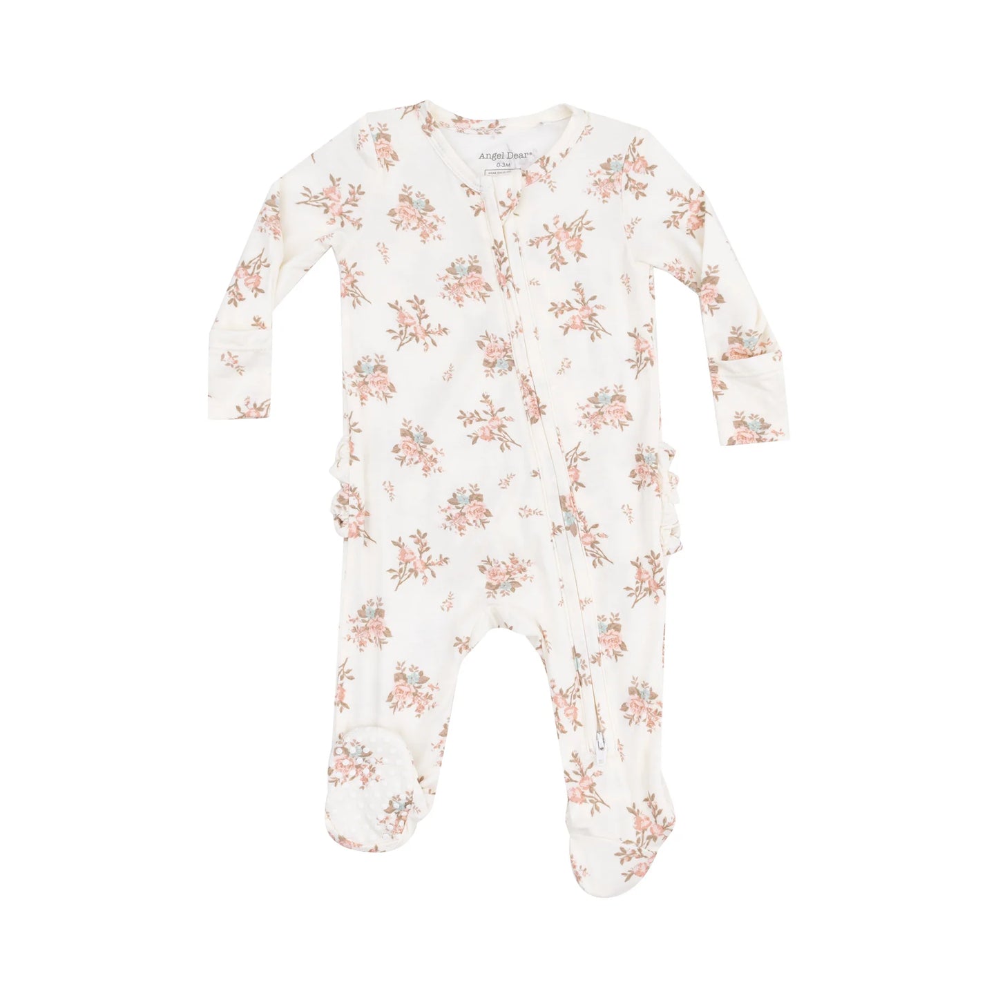 Vintage Rosebuds 2 Way Zipper Footie