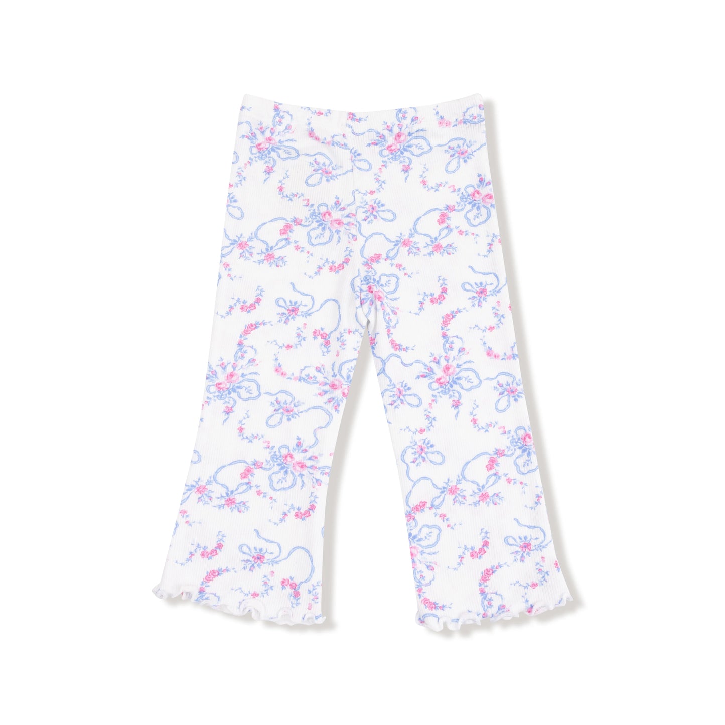 Ribbon Floral Fling Waffle Shirt & Flare Pant