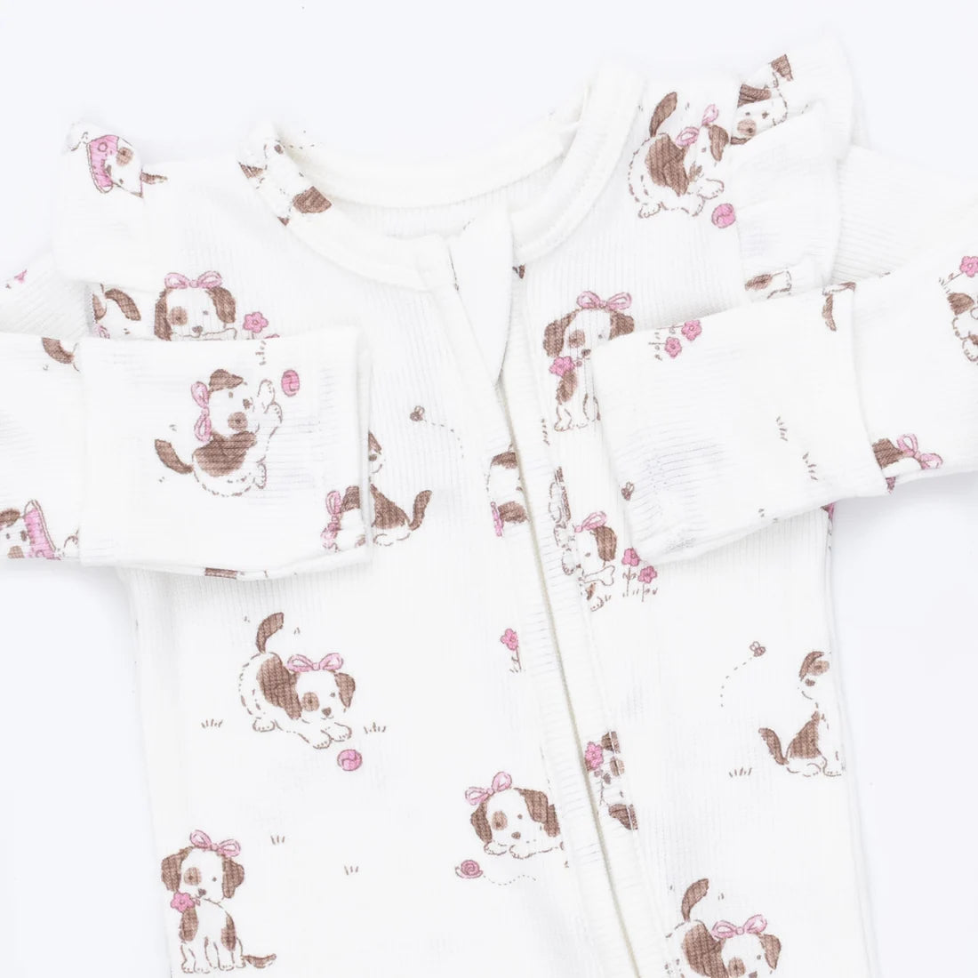 Explorer Puppy Pink 2 Way Zipper Footie