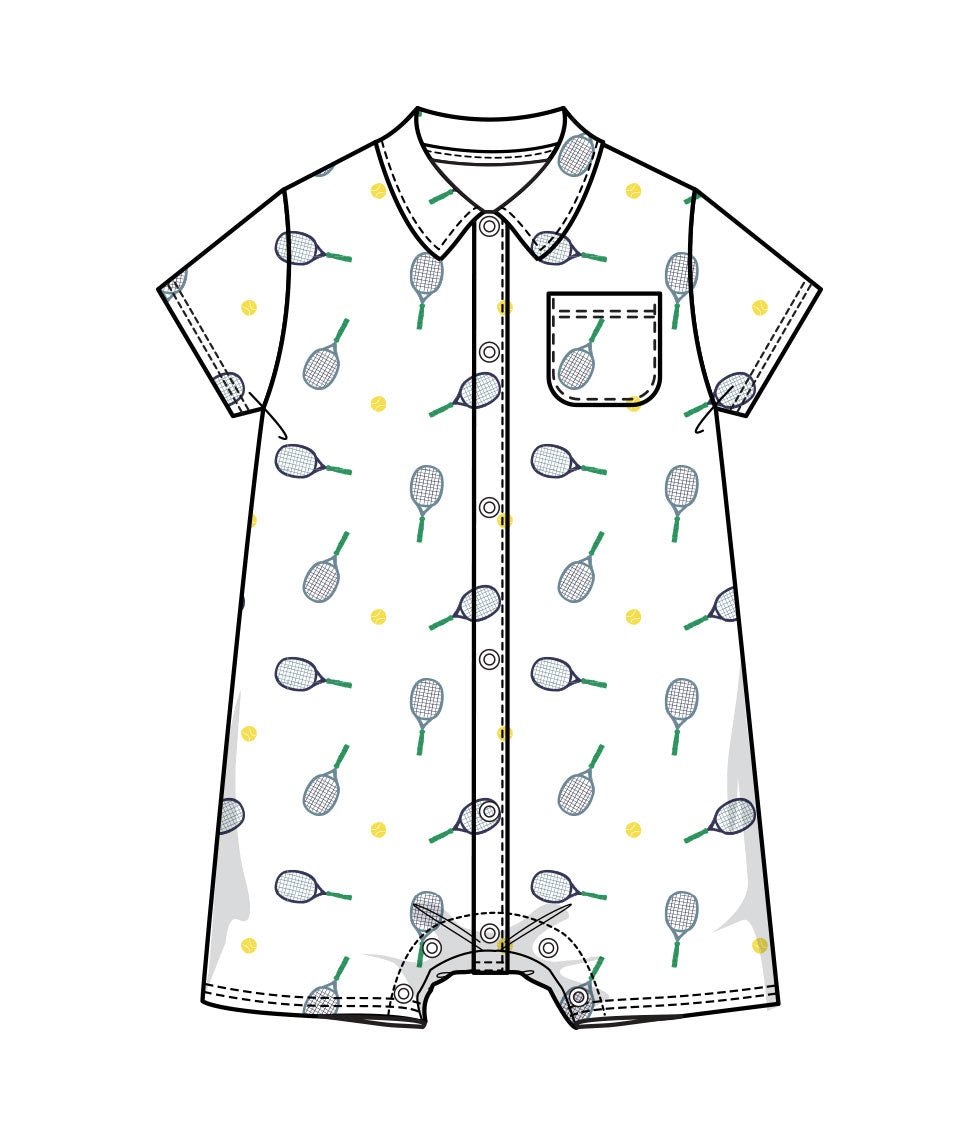 Button Down Tennis Shortie