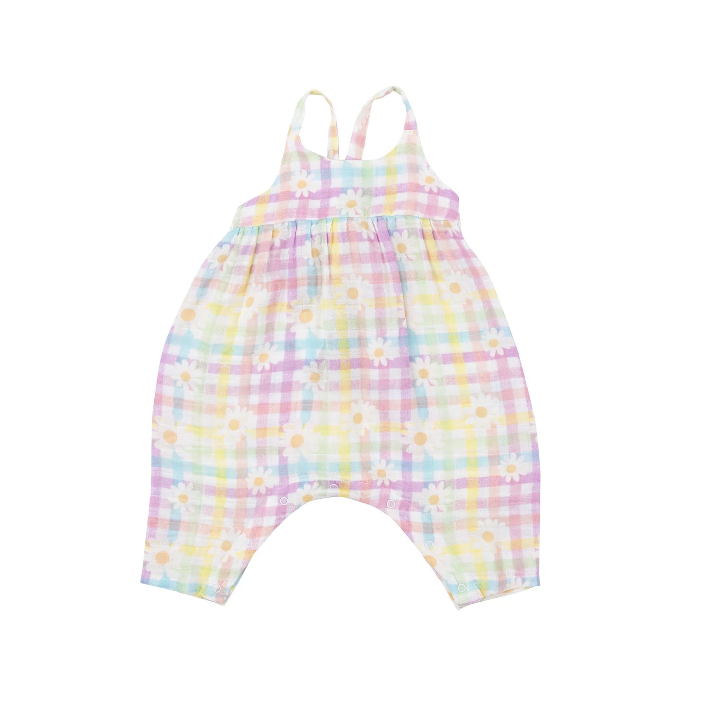 Gingham Daisy Romper