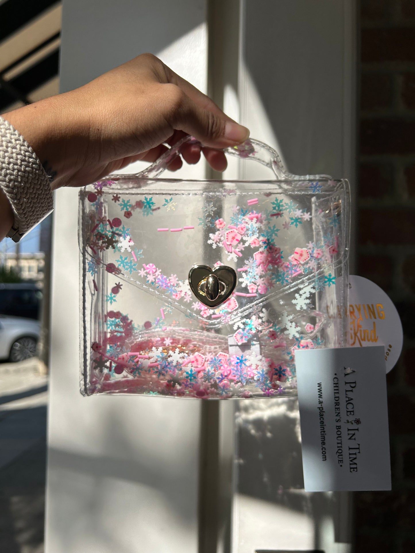 Pink Peppermint Clear Jelly Purse