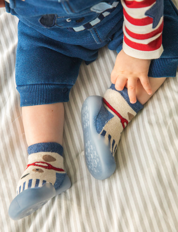 Doggie Print Rubber Soft Sole Socks Prints